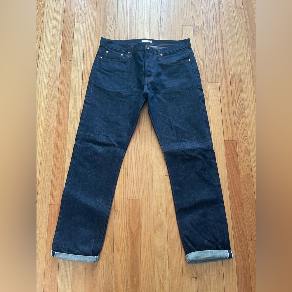 The Unbranded Brand Tapered Fit Indigo Selvedge Denim